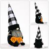 Long Beard Halloween Elf Dwarfs Dolls Bat Orange Hat Halloween Gnomes Decorations  Room Decor