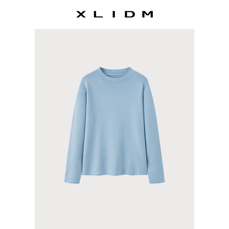 Xiaoli Plus Size Women's Clothing Soft Base Layer! Temperature-Locking, Non-Bulky Autumn and Winter Half-Turtleneck Basic Knit Top for Women