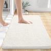 Long Haired Chenille Floor Mat Absorbent Carpet Plain Color  Anti Slip Home Foot and Door Mat Home Hotel Bathroom Bedroom Foot Pedal