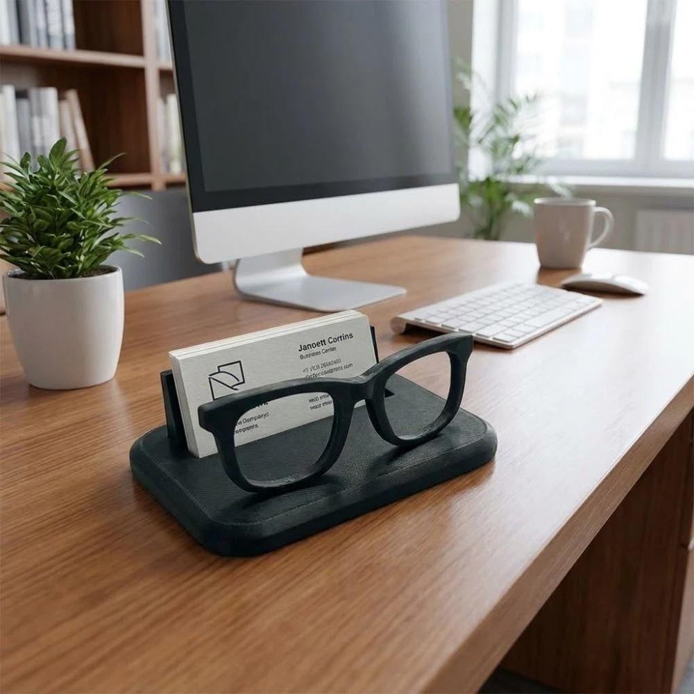 Resin Business Card Display Stand Frame Modern Desk Organizer Women Men
