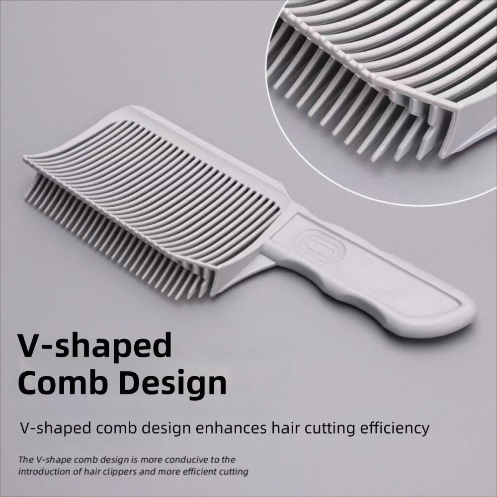 Heat Resistant Fading Comb Plastic Flat Top Hair Cutting Comb Barber Clipper Blending Comb  for Men