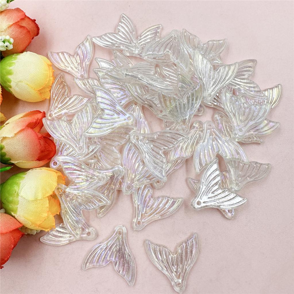 100 шт. 20*19,4 мм акриловые прозрачные акриловые бусины с рыбьим хвостом для девочек и женщин, ювелирные изделия «сделай сам», модные ювелирные аксессуары Brcelet