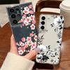 Роскошный Чехол для Телефона с Цветочным Узором Для Samsung Galaxy S26 S25 S24 S23 Ultra S22 Plus S24 S21 FE S25Edge Прозрачный Мягкий Чехол из ТПУ
