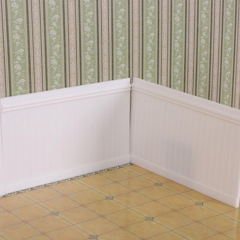 1Pcs Vertical Pattern Wall Skirt Panel for 1 12 Dollhouse Simulation Mini Home Room Furniture Accessories