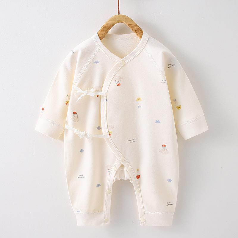 Весенний хлопковый ромпер для новорожденных - Боди с длинным рукавом для девочек