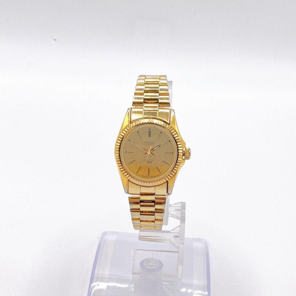 Б/у 406 ORIENT SWIMMER100 Женские часы Кварцевые Золотые
