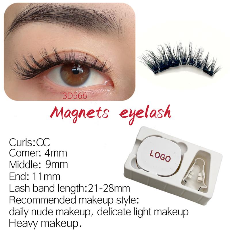 New 3d cat Eye Lashes Dramatic Look Magnetic Eyelashes with Custom Lash Box