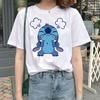 Funny Kawaii Shirt Disney Lilo Stitch Cartoon T Shirt Stitch Cute Manga T-shirt Y2k Graphic Tshirt Top Tee Clothes