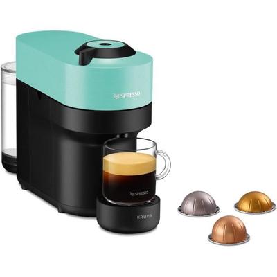 Кофемашина Nespresso Krups Vertuo POP Зеленая Капсульная Кофеварка YY4887FD