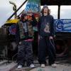 STREETRICH Джинсы Y2k Хай-стрит Хип-Хоп Свободные Широкие Повседневные Брюки Мужские Брюки Джинсы Уличная Одежда Штаны с Принтом Готический Стиль