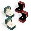 Elegant Ring Storage Case PU Leather Ring Display Boxes Lightweight Square Ring Box  Wedding