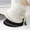 Summer Hats For Women Bucket Hat Korean Style Retro Lady Fashion Cloth Bow Foldable Sunscreen Trendy Women's Fisherman Cap New