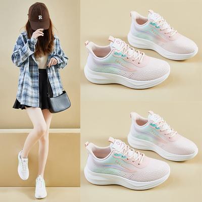 Инс летающие вязаные спортивные туфли женские весенние новые студенческие беговые повседневные с увеличением роста уличные FZ