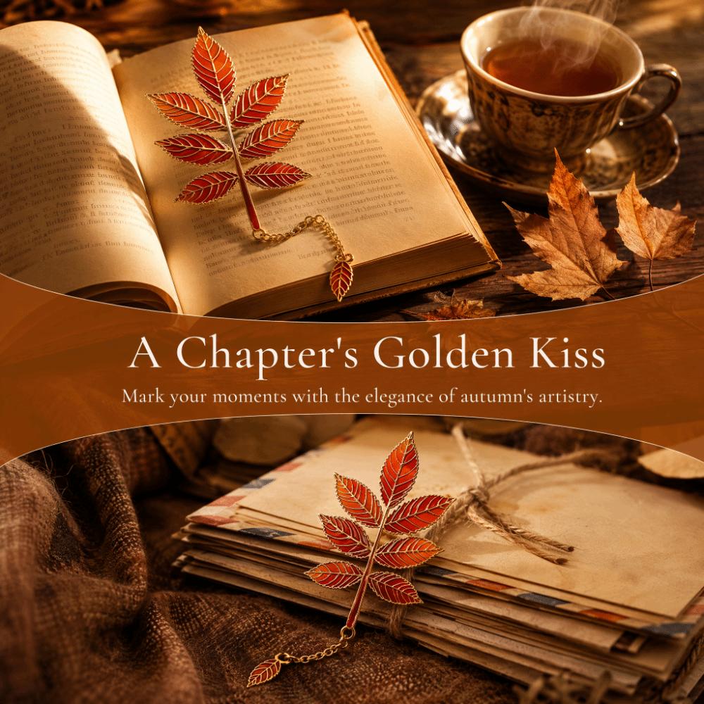 Creative Leaf Metal Autumn Element Bookmarks Stationery Decorative Bookmark Teachers and Students