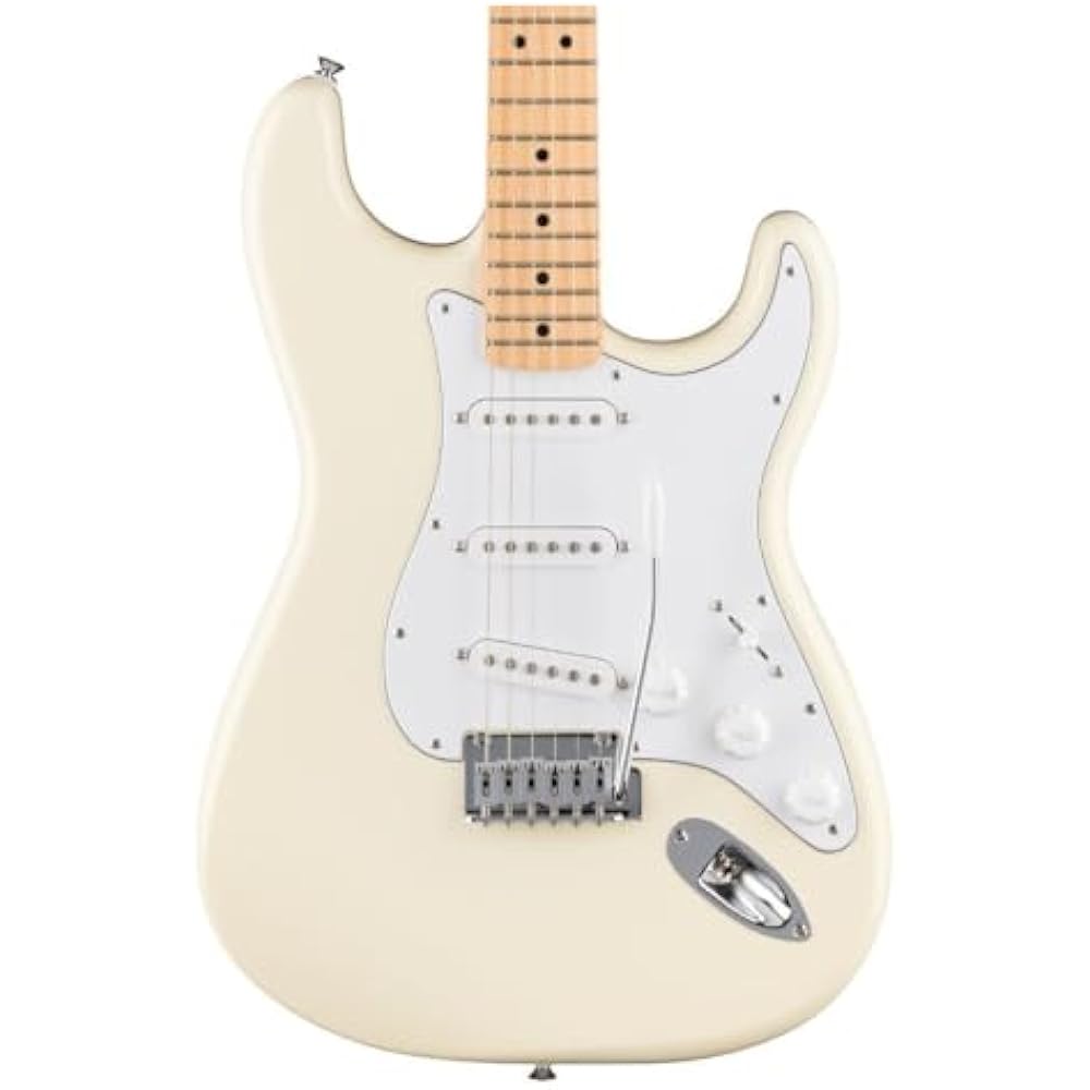 Fender Fender Электрогитара Стандартная Stratocaster®, Кленовый гриф, Белый пикгард, Olympic...