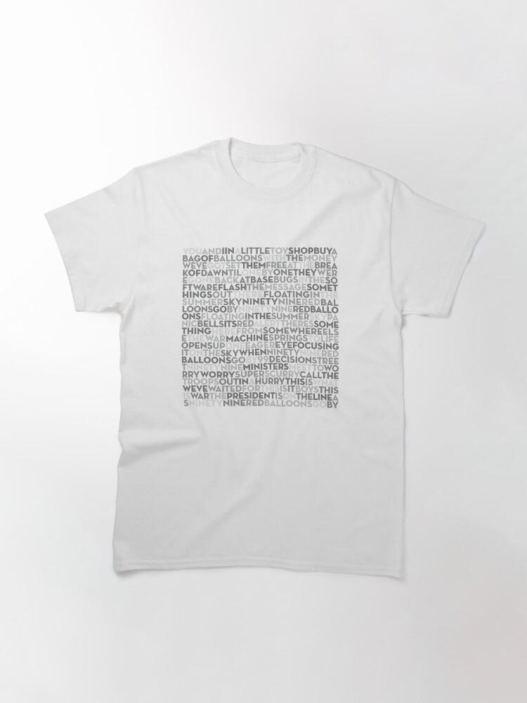 Nena 99 Red Balloons - Nena (lyrics) v.4 Classic T-Shirt