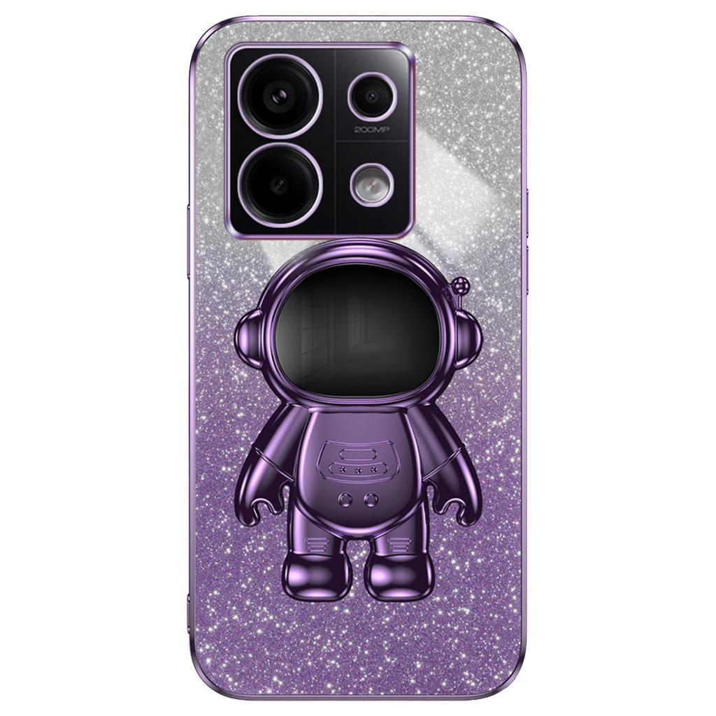 Для Xiaomi Poco X6 5G/Redmi Note 13 Pro 5G Чехол Электроокрашенный Астронавт С подставкой Защитная крышка для телефона