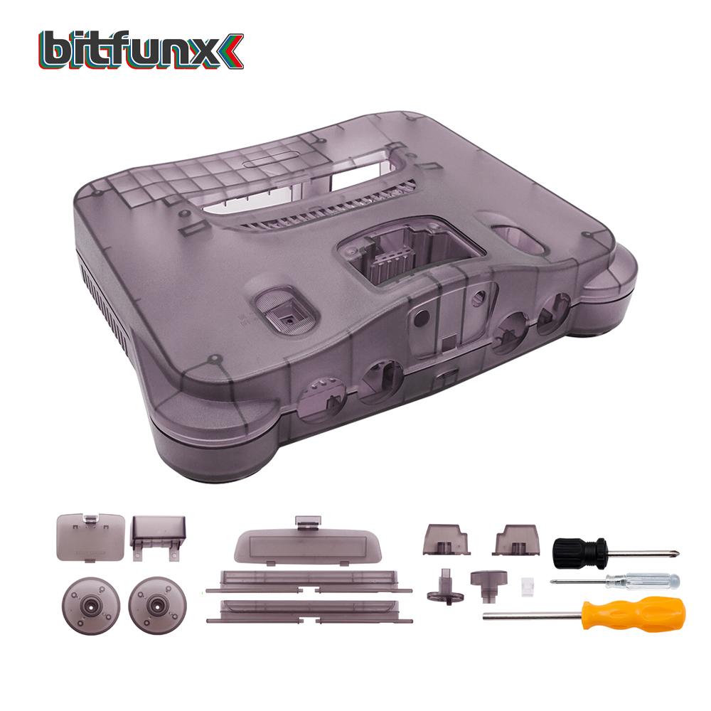 Сменный пластиковый прозрачный чехол Bitfunx для N64, Nintendo 64, сменный чехол, прозрачные коробки