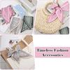 Scarf Bags for Women 4Pcs Elegant Handbag Scarfs Band Hair Neck Scarves Multifunctional Boho Scarves Headbands Satin Narrow Scarf for Bag Hair