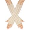 1pair Women's Wool Arm Covers Winter Comfortable Oversleeves Knitted Sleeves for Winter Comfort