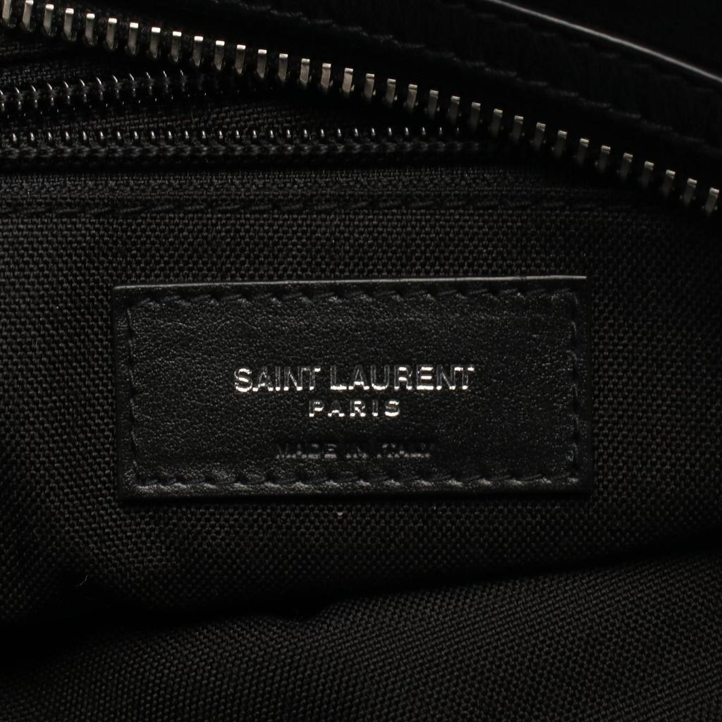 Used SAINT LAURENT PARIS SAC CITY Waist bag Body bag 634717 leather Black Used unisex
