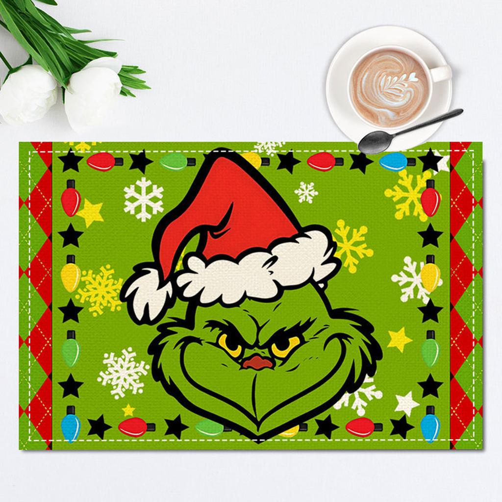 Christmas Series Creative Printed Meal Mat Cartoon Elderly Table Mat Christmas Tablecloth Mat