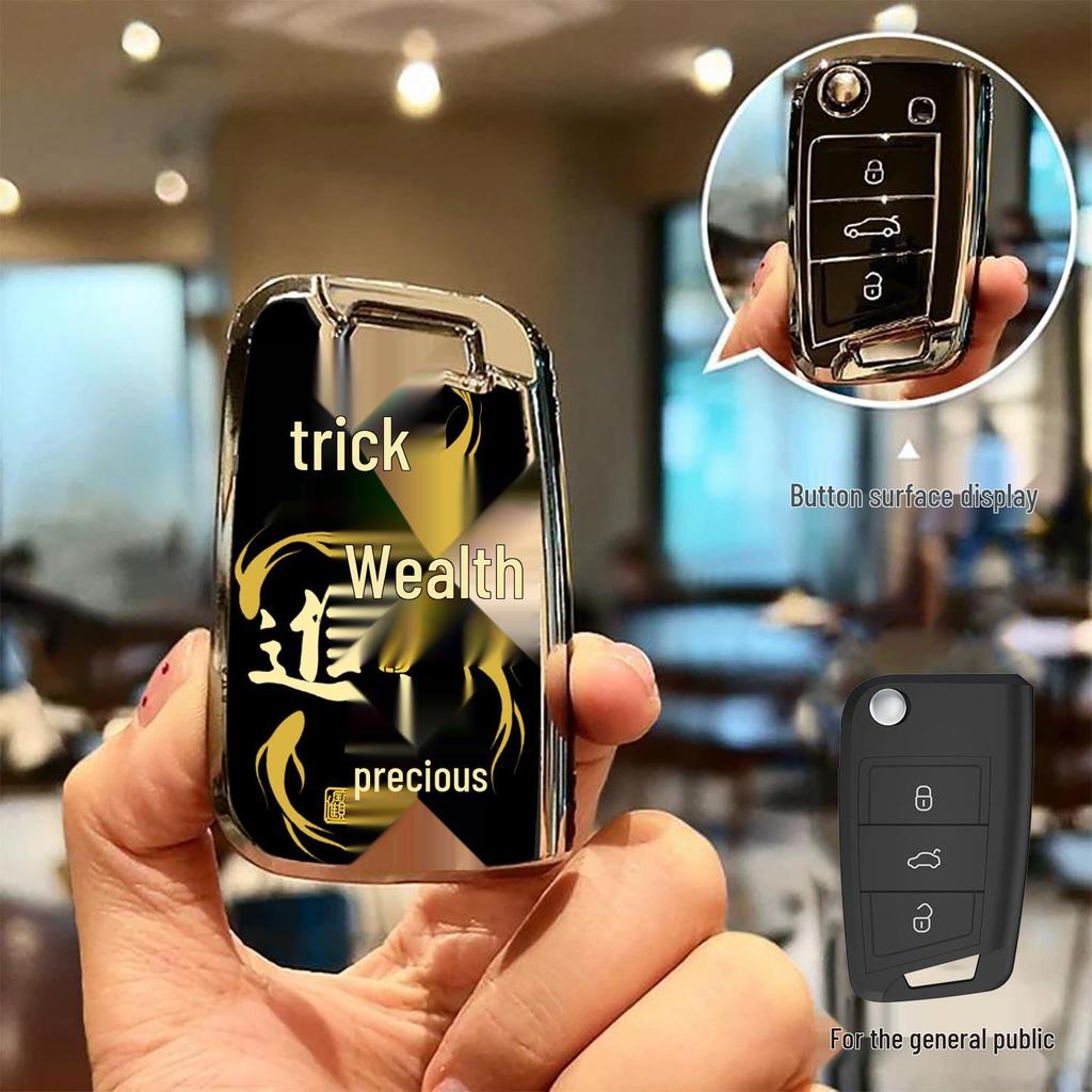 Protective Key Case for Volkswagen Sagitar, T-Cross, Tiguan L, Langyi, Bora, T-Roc, Tayron