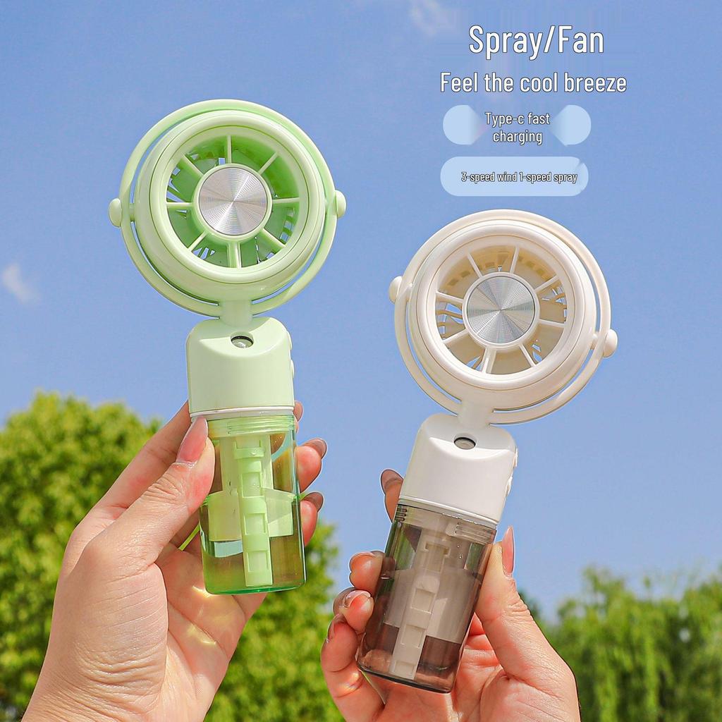 2026 Portable USB Rechargeable Handheld Spray Fan with Water Replenishment