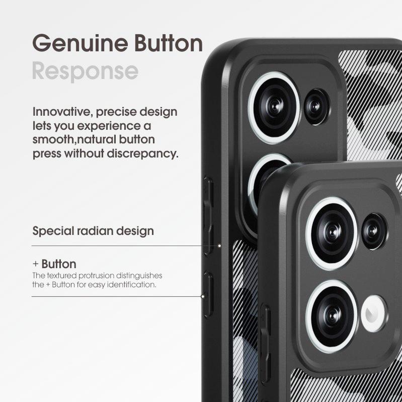 Противоударный чехол OPPO Reno 13 Military Grade Camo с ремешком