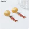 Летние серьги BOHO из сплава цинка с ракушками и рыбами, модные серьги-капли, женские украшения PD2250