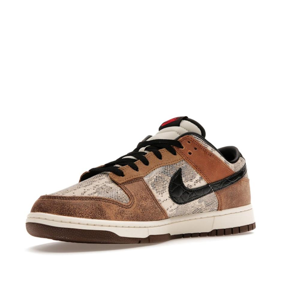 Nike Dunk Low Premium CO.JP Brown Snakeskin Unisex Sneakers Natural Black Ale-Brown FJ5434-120