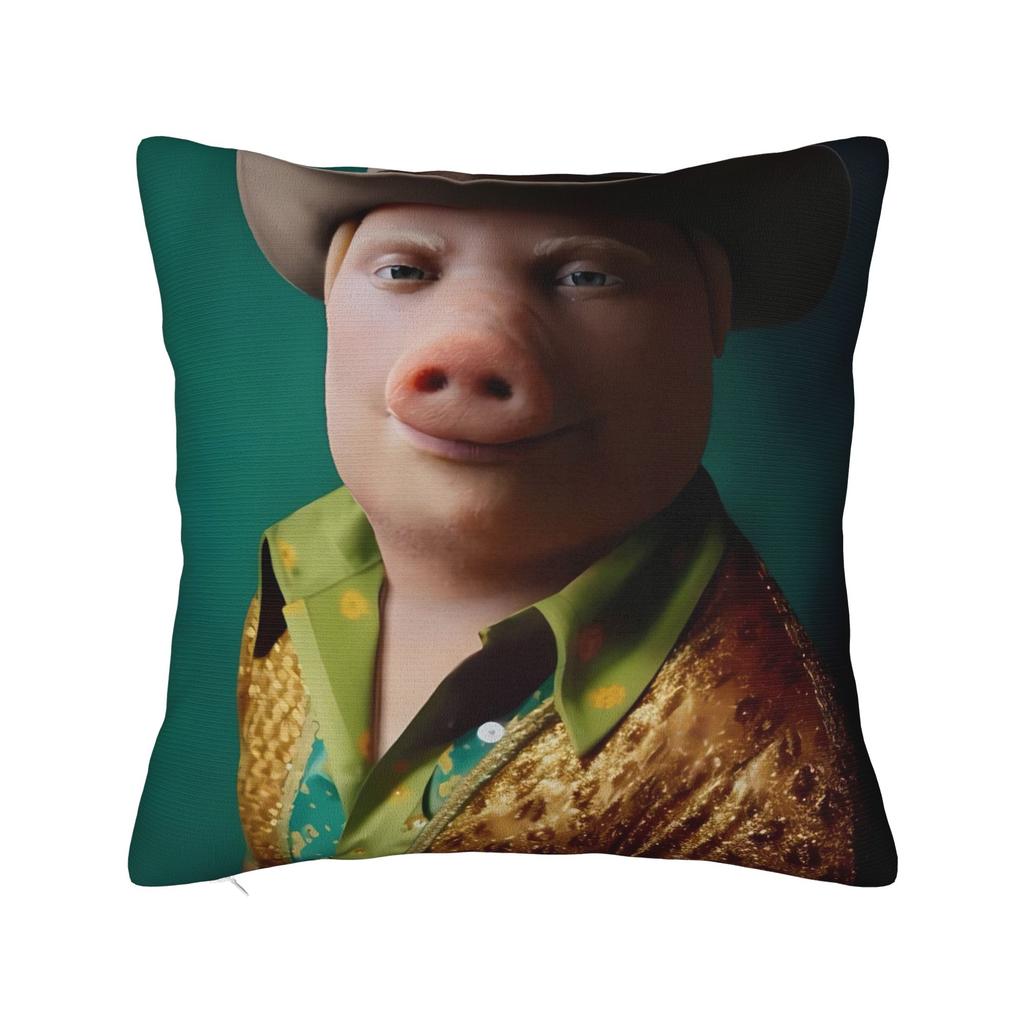 Pillow Case John Pork Calling Art Square  Pillow Cover For Chair Sofa Home Decor Kawaii Pillowcases