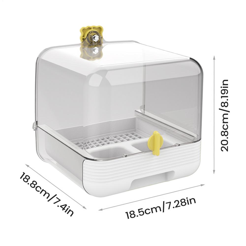 Купалка для попугая Выдвижная Кормушка для домашних птиц Прозрачная Чаша 2 в 1 Быстрая очистка Для использования в помещении или на открытом воздухе на террасе в саду