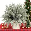 20pc/Christmas Simulation Snowflake Needle Branch Feel Material Table Ornaments Home Decoration Christmas Tree Plug-In Hot