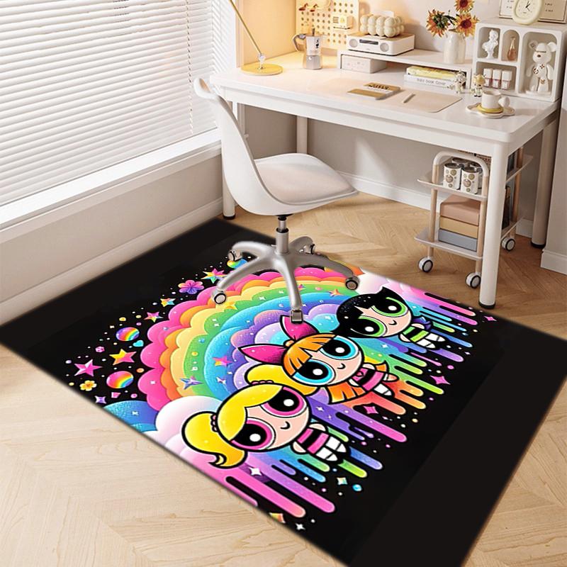 1Pc The Powerpuff Girls Printed rectangle carpet, home door mat, outdoor travel protection carpet A11