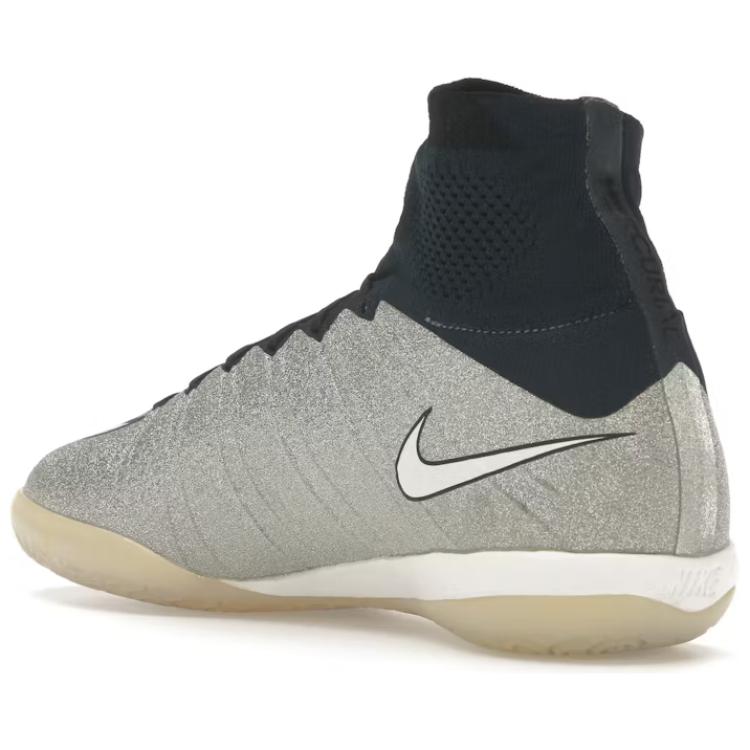 Nike Кроссовки MercurialX Proximo SE IC Metallic Silver Dark Obsidian Unisex Sneakers White Black 805030-014