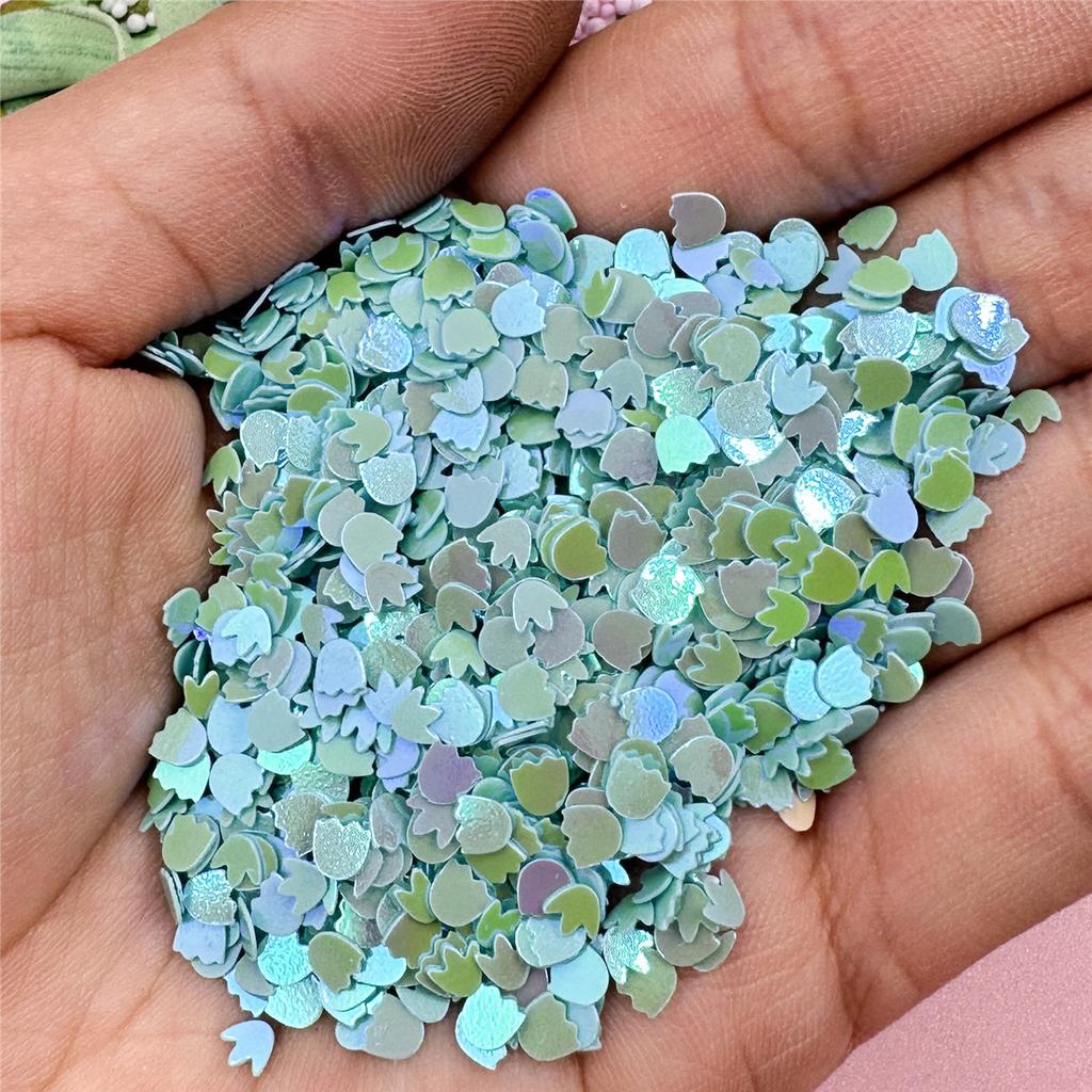 Hanmade Hollow Out Cute PVC Sequins Fashion 1000Pcs Resin Sequins Little Feet with 3.3*3.2mm DIY Acrylic Decorative Sequins