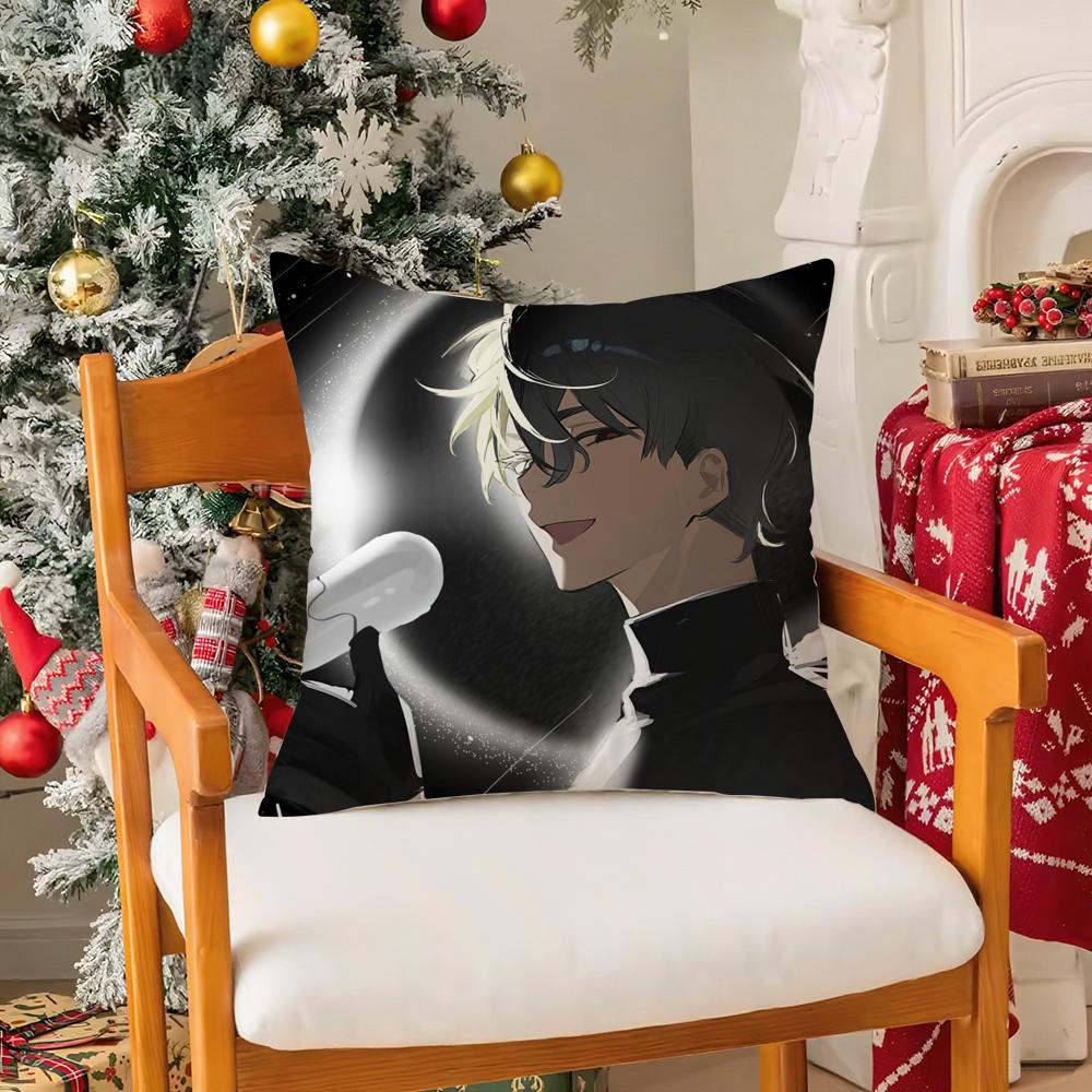 Handsome Boy AAlien Stage Comic Pillow Case Silky Short Plush With Invisible Zipper Dustproof Sofa Cushion Cover