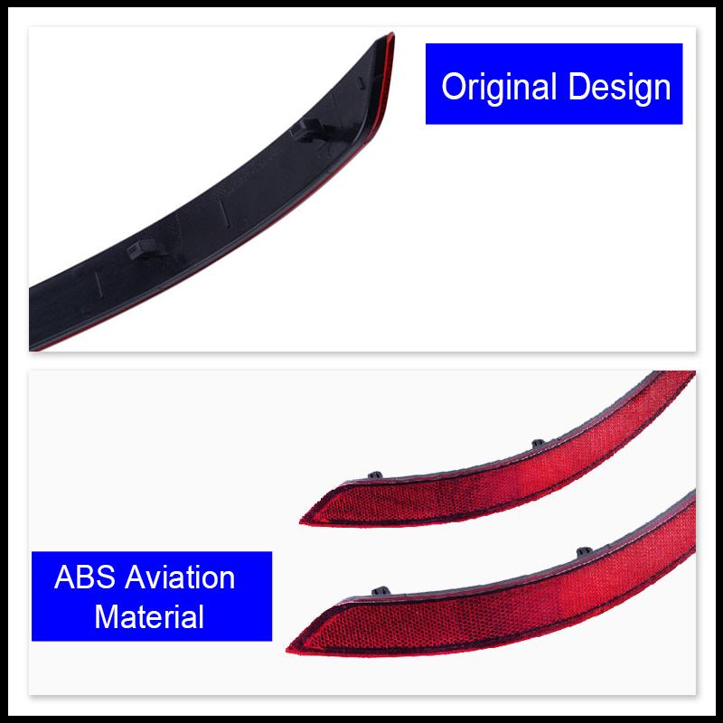 For Volkswagen VW Sharan 2011~2016 7N0945105B 7N0945106B Car Rear Bumper Reflector Taillight Brake Fog Warning Lamp Red Lens