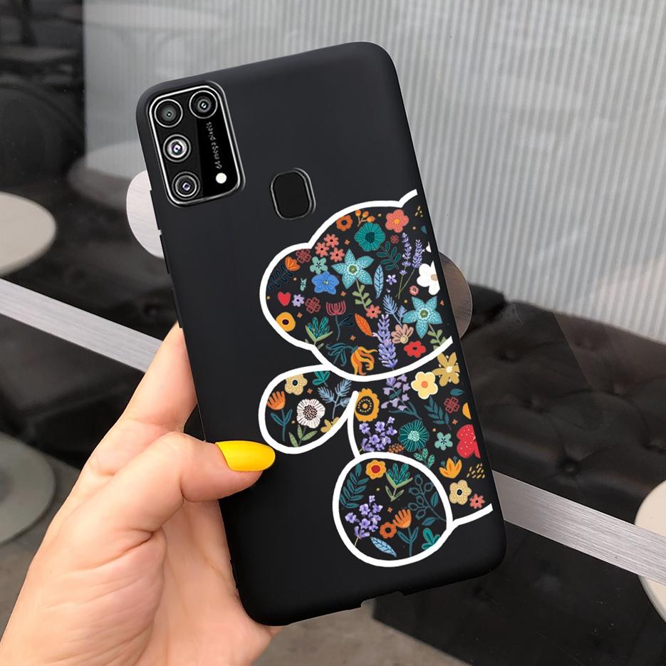 Для Samsung Galaxy M31 Чехол SM-M315F Милый Мультяшный Медведь Расписной Чехол для Телефона Для Samsung M31 M 31 GalaxyM31 Бампер Мягкий Funda