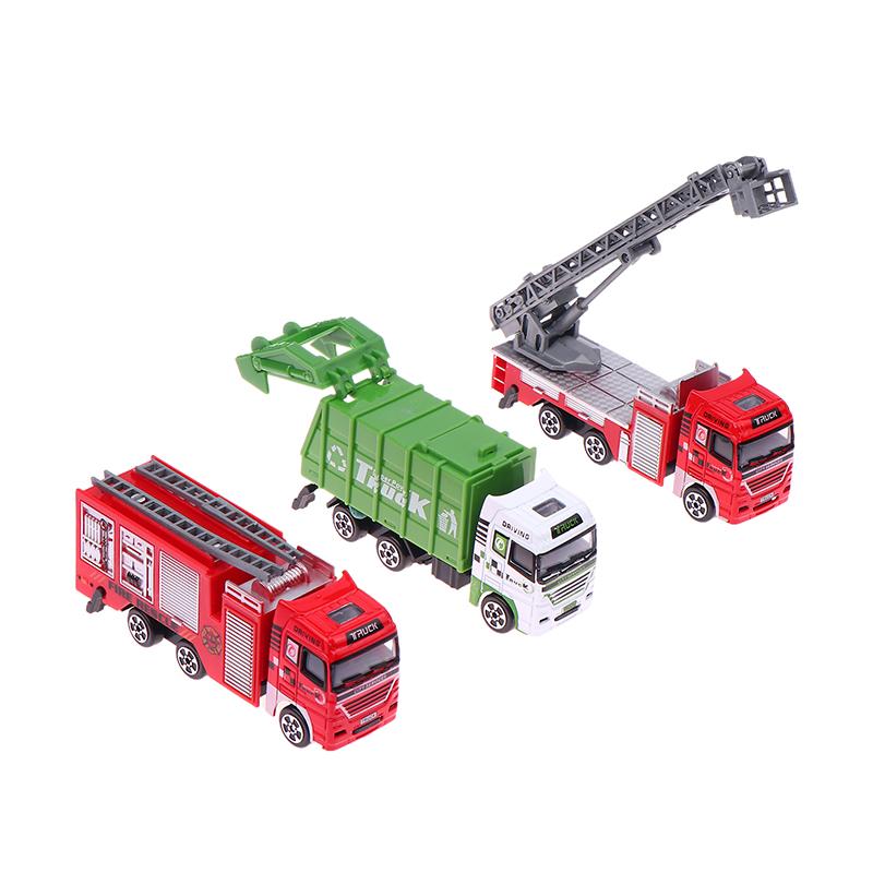 1 Piece Kid Toy Alloy Fire Truck 1:32 Simulation Firefighting Diecast Rescue Vehicle Fire Ladder Engineering Car Model