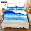 3pcs Duvet Cover Set, 3D Beach Design Bedding Set, Soft Comfortable Breathable Duvet Cover, For Bedroom Guest Room Decor