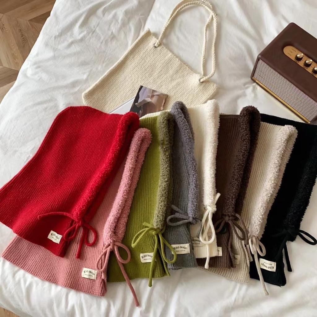 Мягкая Теплая Балаклава Шапка Вязаный Капюшон Шарф Шапка для Лыж Пеших Прогулок Универсальная Женская Ветрозащитная Шаль-Шапка с Защитой Шеи