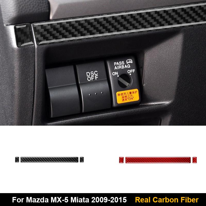 For Mazda MX-5 Miata 2009-2015 Carbon Fiber Interior Car Air Outlet Center Console Trim Cover Trim Sticker Decoration