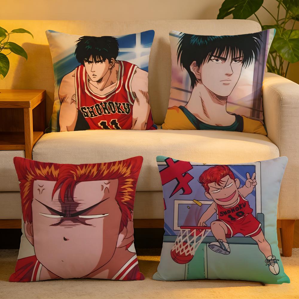Cushion Cover Linen SkinFriendly Soft Decorative Case for Sofa Home Decor Classic anima SSlam DunkS Pillow cover