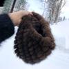 Winter Womens Mink Fur Hats Natural Real Fur Knitted Cap Fashionable Fluffy Ladies Genuine Fur Beanie Female Black Fur Caps