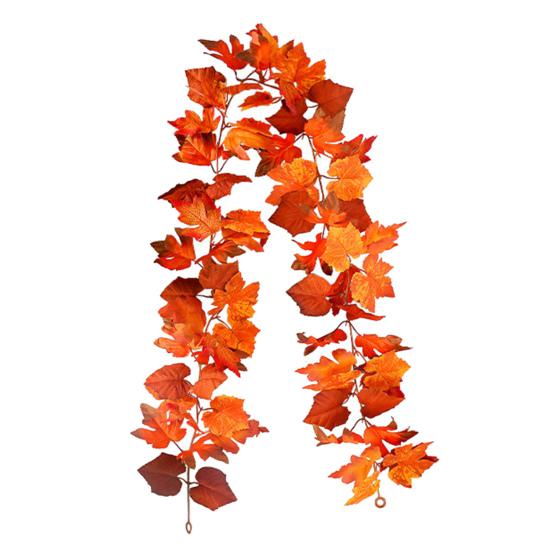 5.7Ft Fall Maple Leaf Garland Artificial Autumn Foliage Garland Harvest Hanging Vine