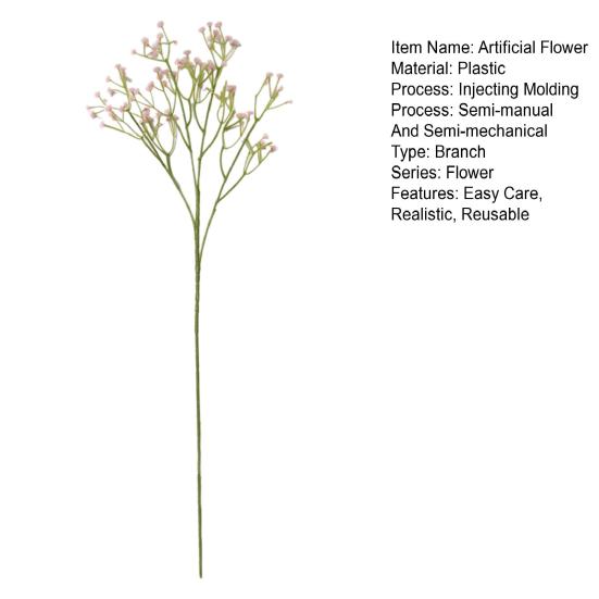 Юшэн Искусственная гипсофила Реалистичный пластиковый искусственный цветок Дом Офис Свадебная вечеринка Настольное украшение В помещении На открытом воздухе Искусственные цветущие растения Декор