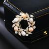 Новая цветочная группа натуральный пресноводный жемчуг брошь женская легкая роскошная брошь для костюма высокого класса темперамент булавка для пальто аксессуары