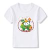 Новая детская футболка для мальчиков Горячая игра Cut The Rope Om Nom Лягушка Детские футболки Кавайный Мультяшный Малыш Мальчик Девочка Футболка Смешные Детские Топы